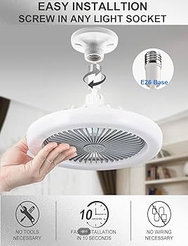Amazon.com: PANLAVIE Enclosed Ceiling Fan with Light and